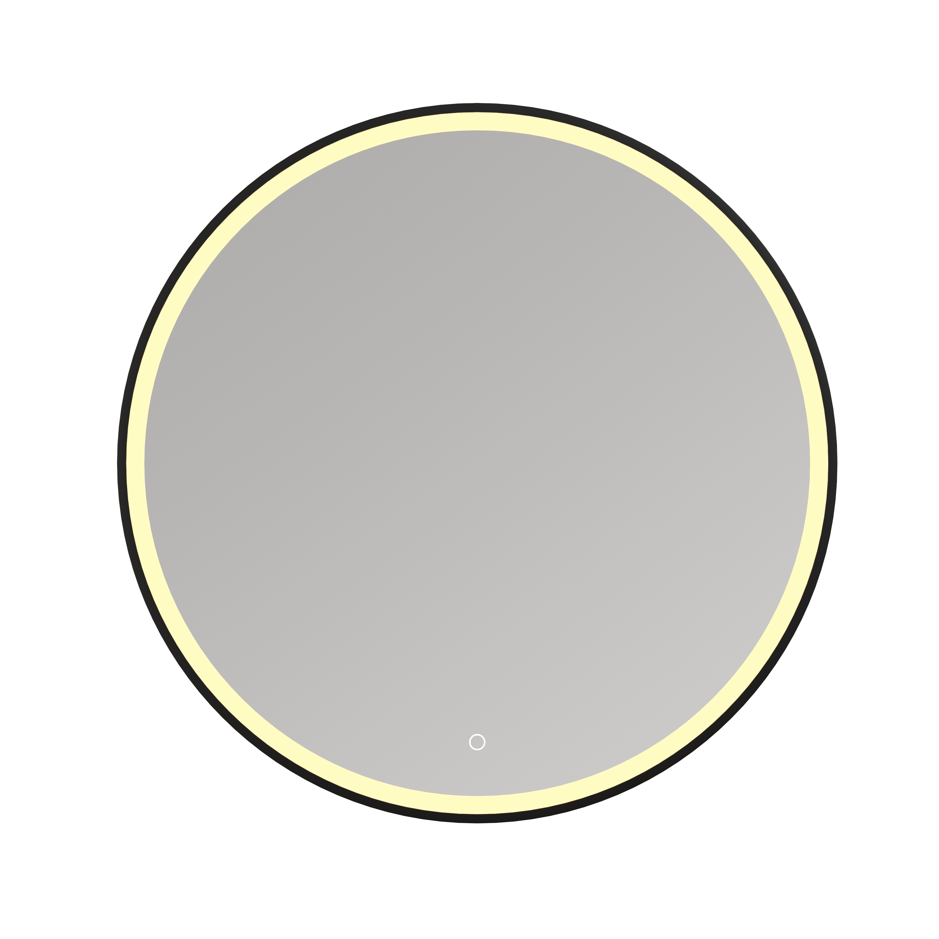 ronde led spiegel Ø 800mm met zwart frame