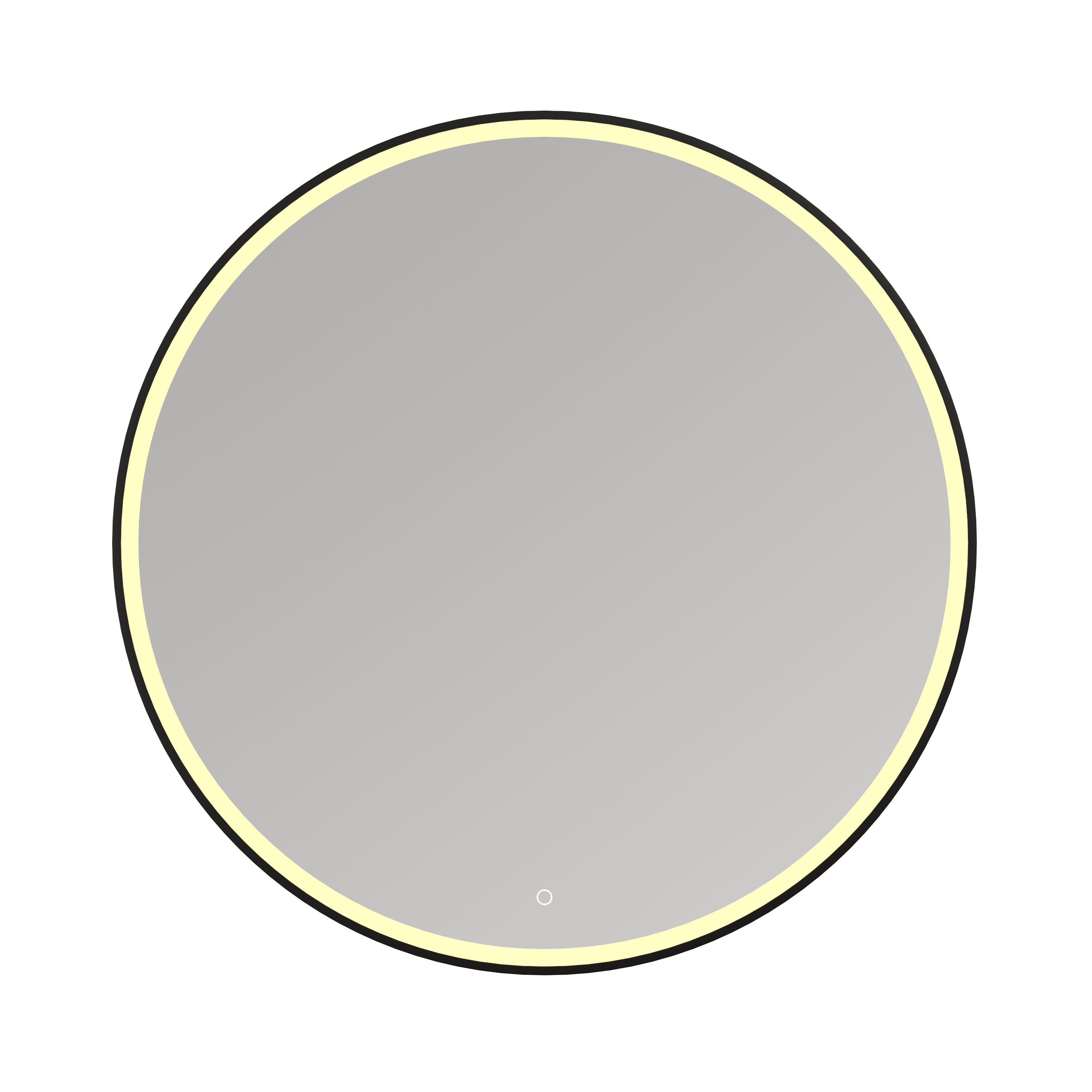 ronde led spiegel Ø100 cm met zwart frame