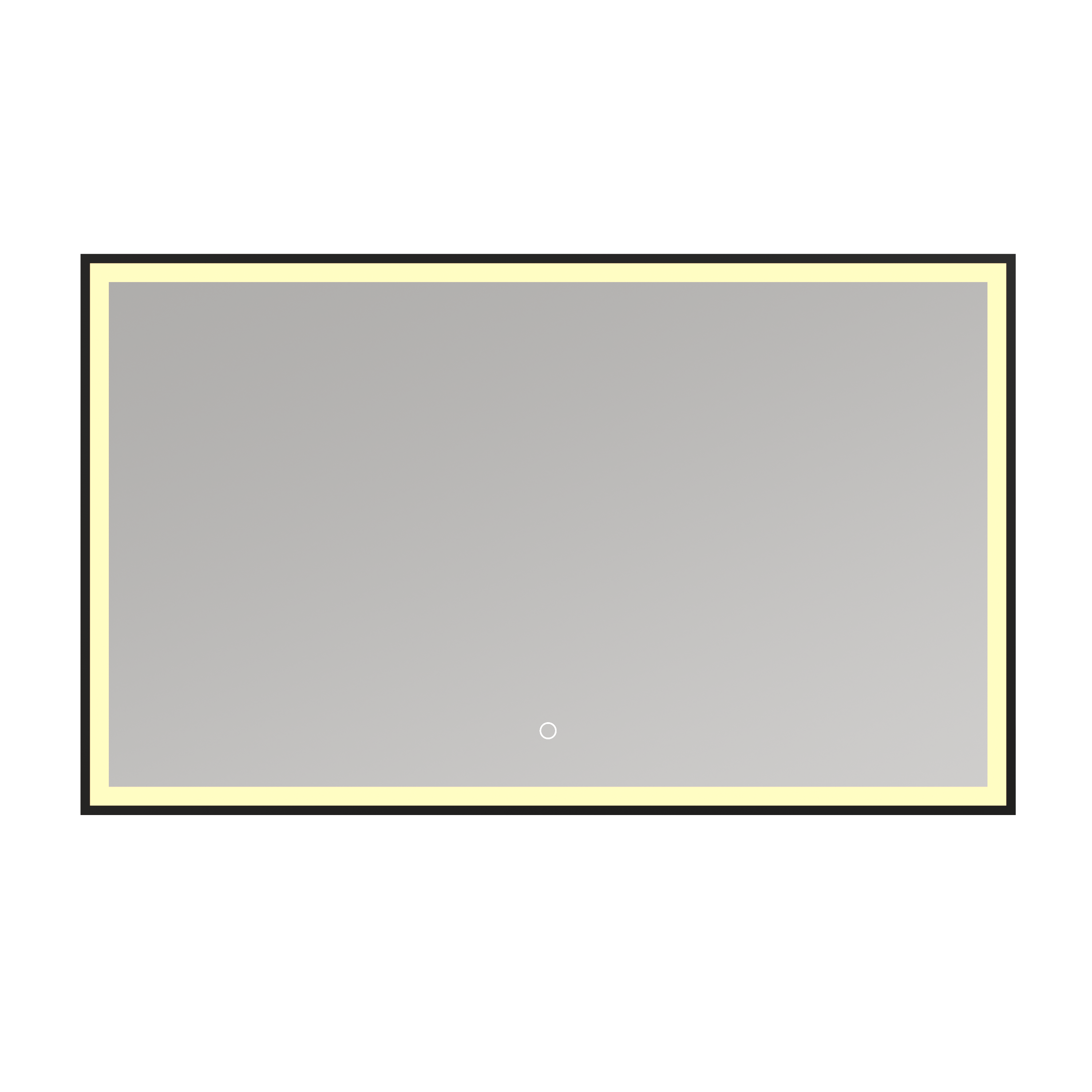 rechthoekige led badkamerspiegel 100x60 cm zwart frame anti condens