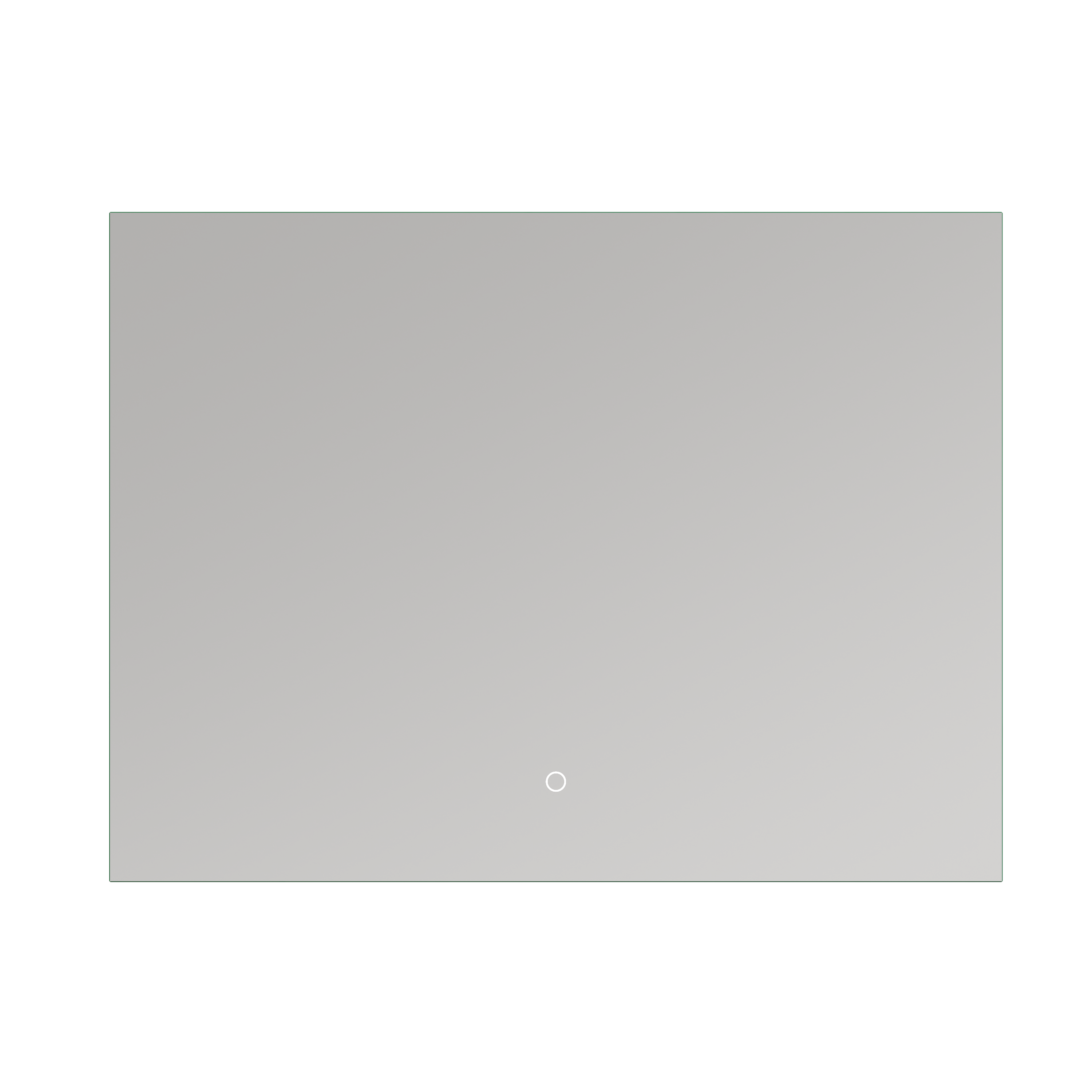 rechthoekige led badkamerspiegel 80x60 cm zonder frame anti condens