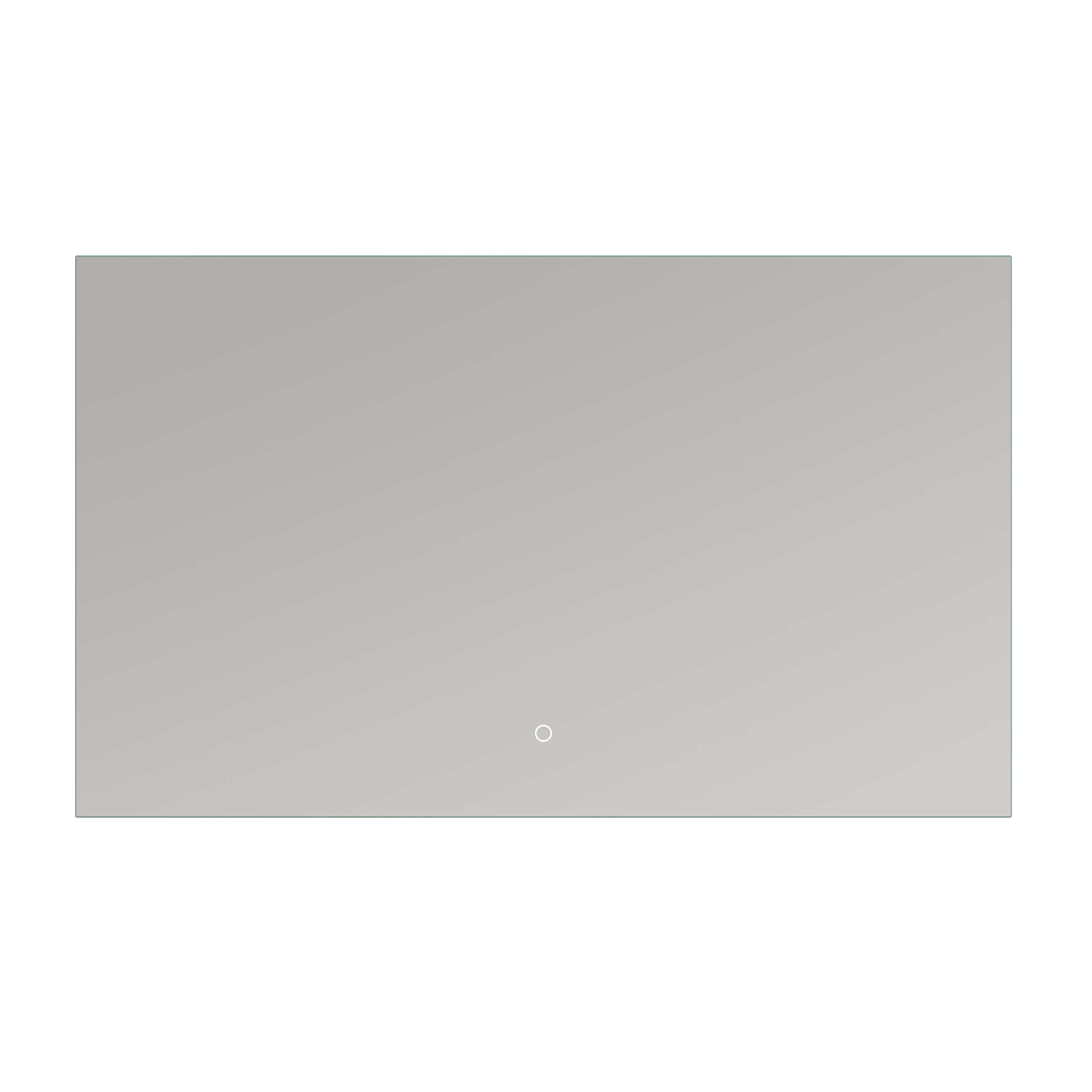 rechthoekige led badkamerspiegel 80x60 cm zwart frame anti condens