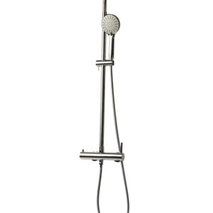 Chroomkleurige regendouche met ronde handdouche
