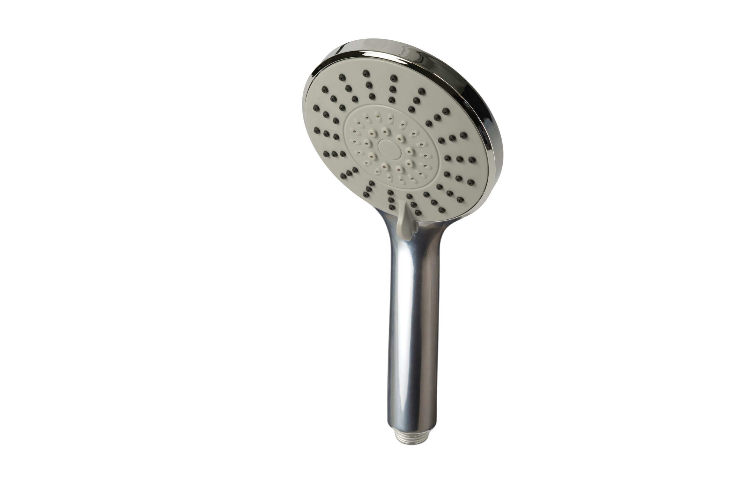Ronde handdouche met chroomkleurige rand Ronde handdouche voor regendouche in kleur chroom