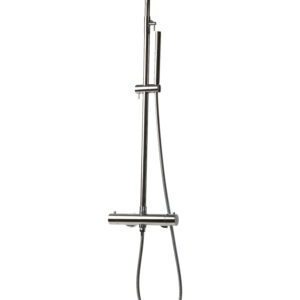 Chromen regendouche met 20 cm ronde douchekop en staafhanddouche